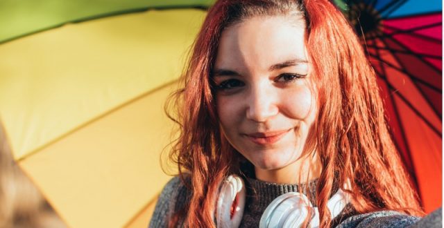 Young woman with red hair